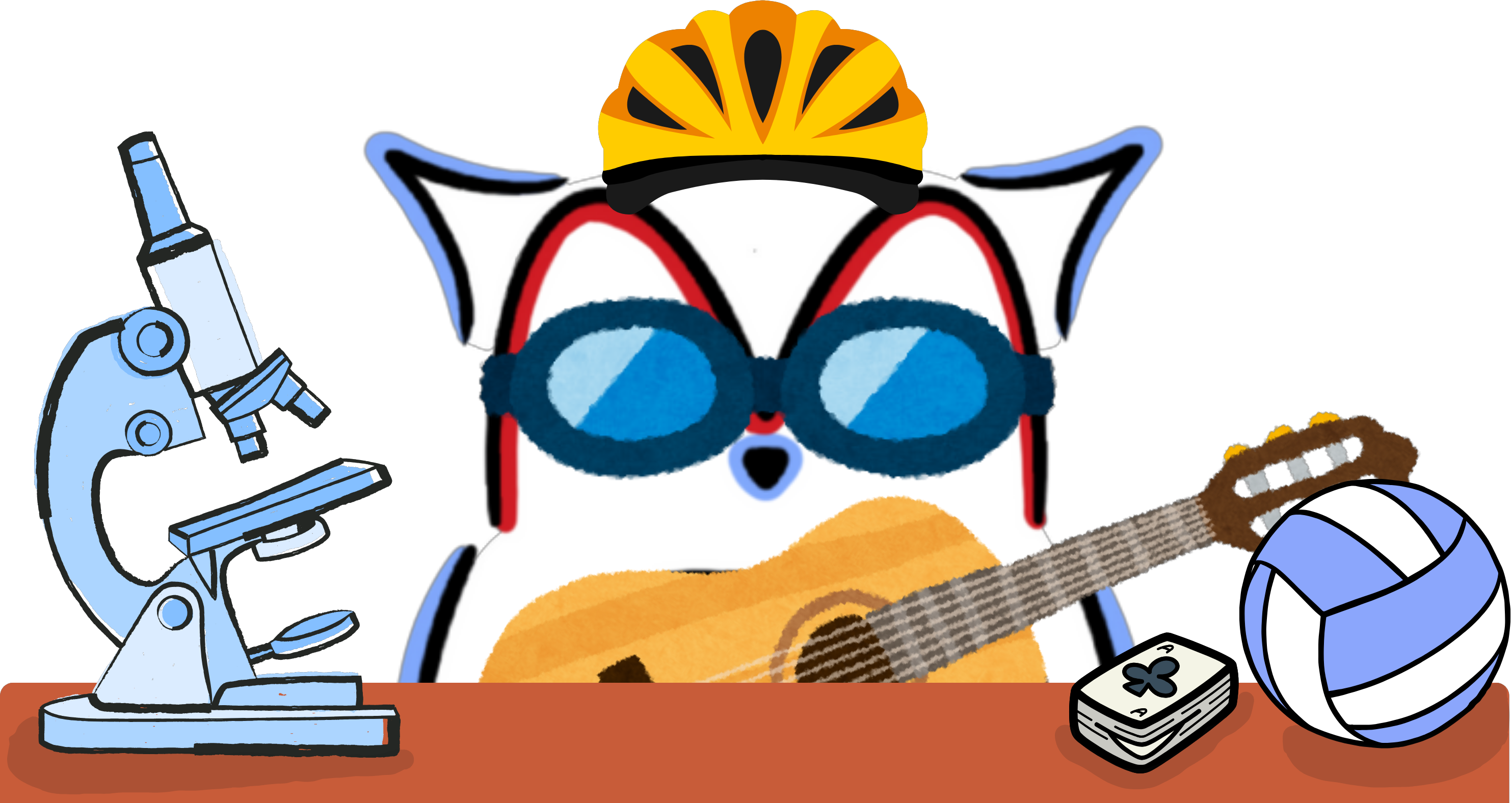 Owl with various activities representing ABS categories
